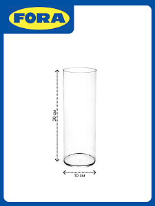 Ваза цилиндр 30х10см FORA стекло 000000000001224301