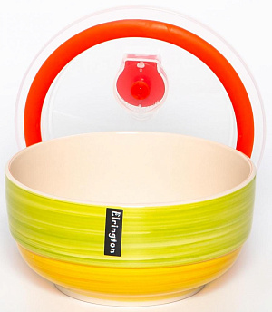 Салатник 15см/800мл ELRINGTON АЭРОГРАФ Зелёный луг с крышкой керамика 000000000001211162