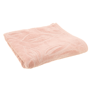 Полотенце 50х90см CLEANELLY Флора махровое с эффектом велюра Плотность 460гр розовое пестроткань 100% хлопок 000000000001206900