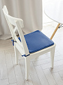 Подушка на стул 40x35x38см DE'NASTIA мемори синий полиэстер 000000000001229947
