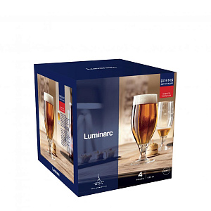 ВРЕМЯ ДЕГУСТАЦИЙ Набор бокалов для пива 4шт 620мл LUMINARC Пивной тюльпан стекло 000000000001201057