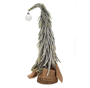 Ель искусственная 46 см снежная с шаром литая 000000000001225510