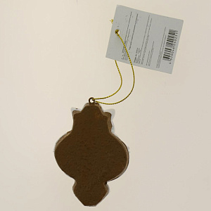 Новогоднее подвесное украшение Пряник с Бантиком из полирезины / 7х7х1,5см арт.80084 000000000001191424