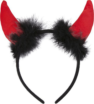 Маскарадные рожки Чертик Magic Time, полиэстер, перо 000000000001132821