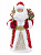 Новогодняя фигурка Дед Мороз в красном костюме из пластика и ткани / 20,5x12,5x41см арт.80149 000000000001191203