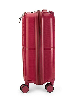 Чемодан на колесах S (36х22х55см) абстракция с дополнительным отделом красный PP 000000000001226567