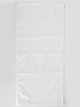 Полотенце махровое 30х60см СОФТИ Ромб белый хлопок 100% 000000000001214680