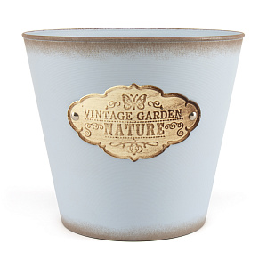 Кашпо 17х15см Garden Стакан высокий микс пластик/металл 000000000001216369