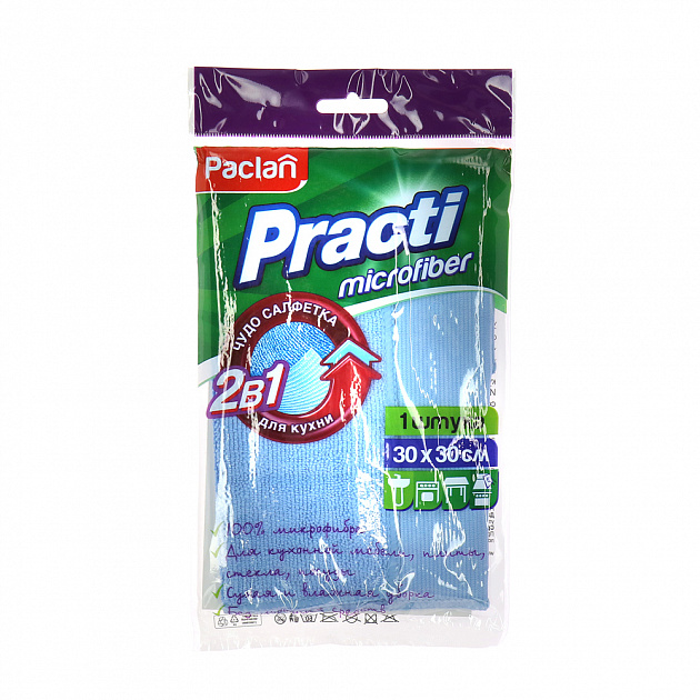 Салфетка для кухни 2 в 1 Micro Practi 30x30 см, микрофибра 000000000001068991