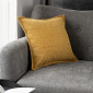 Наволочка декоративная 45х45см DE'NASTIA на молнии желтый шенилл меланж полиэстер