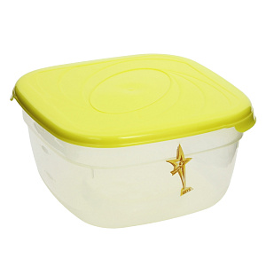 Емкость для СВЧ Galaxy квадратная 0,8 л лимон/лайм 000000000001056999