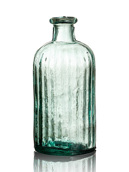 Ваза декоративная 800мл 8,5x8,5x20см DE'NASTIA Египет бутыль ручная работа прозрачный стекло 000000000001220889