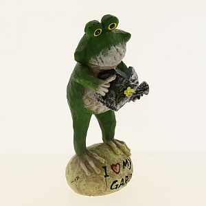 Декоративная фигура 11x9,7x23,5см ФЕНИКС-ПРЕЗЕНТ Лягушка с лейкой полирезина 000000000001186506