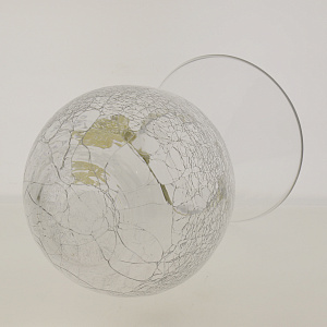 Ваза 23см СRISTELLE Монреаль листок золото стекло 000000000001182691