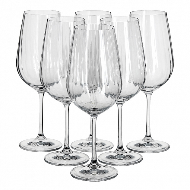 Набор бокалов для вина Виола Оптик Bohemia, 550мл, 6 шт. 000000000001117617