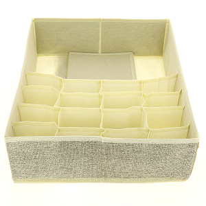 Кофр с крышкой 44,5х35х12см ПОСУДА ЦЕНТР бежевый 000000000001187227