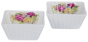 Набор фигурных салатников 2шт 10см ПОСУДА подарочная упаковка 000000000001177578