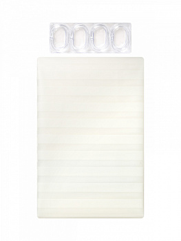 Шторка для ванной 180x200см DE'NASTIA mat stripe белый ПЕВА 000000000001226767