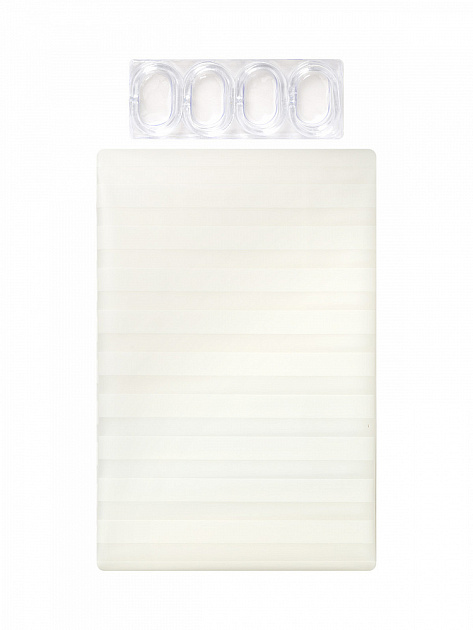 Шторка для ванной 180x200см DE'NASTIA mat stripe белый ПЕВА 000000000001226767