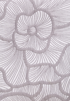 Покрывало 200х240см DE'NASTIA пион2 3слоя серое жаккард 55%хлопок 45%полиэстер 000000000001212597