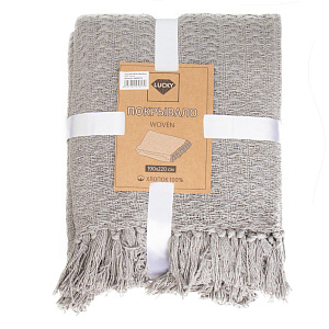 Плед 190х220см LUCKY WOVEN SGE-GRETA серый хлопок Плед 190х220см LUCKY WOVEN SGE-GRETA серый хлопок 000000000001218020
