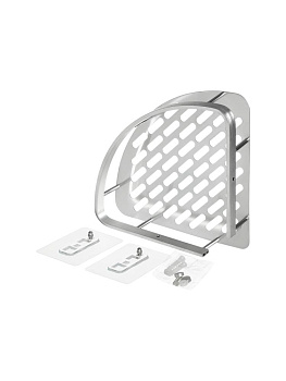 Полка навесная 28x21x5см DE'NASTIA угловая серебристый алюминий 000000000001227438