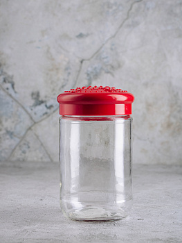 Банка для сыпучих продуктов 660мл FACKELMANN Style серая крышка стекло 000000000001194380