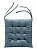 Подушка на стул 40х40см DE'NASTIA синий велюр полиэстер 000000000001218944