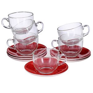 Чайный набор Stonemania Red Luminarc, 220мл, 12 предметов 000000000001076935
