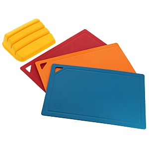 Набор разделочных досок из полиуретана с подставкой, 31x21 см 000000000001169265