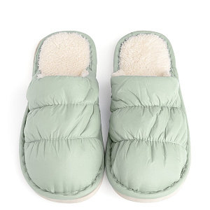 Туфли домашние-тапки р.40-41 LUCKY стеганые зеленый полиэстер 000000000001214581