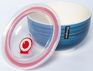 Салатник 14см/750мл ELRINGTON АЭРОГРАФ Вечерний бриз с крышкой керамика 000000000001210346