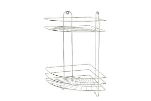 Полка 23х23х41,5см угловая, 2 яруса, с крючками SWR-18-02 000000000001187065