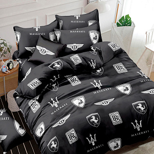 Комплект постельного белья 1,5сп СОФТИ (пододеяльник 147х215см, простыня 150х214см, наволочка 70х70см-2шт) Автолейбл черный полиэстер90%/хлопок10% 000000000001219835