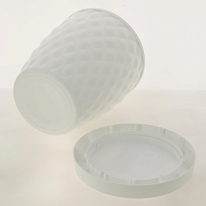 Урна с крышкой 7л CRYSTAL белый пластик PRIMANOVA D-19933 000000000001201689