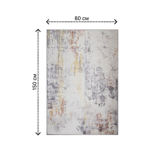 Ковер универсальный 80х150см LUCKY СОСТАРЕННЫЙ серо-золотой хрустальный бархат 000000000001222908