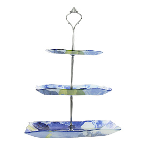 Трехъярусная фруктовница Цветы Olaff 000000000001163554