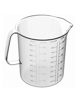 Кружка мерная 1л PHIBO бесцветный пластик 000000000001229620