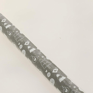 Упаковочная бумага Новогоднее серебро (1 лист в рулоне, 70 х 100 см, 90 г/м2) 10-05-0038БУМАГА 000000000001195537