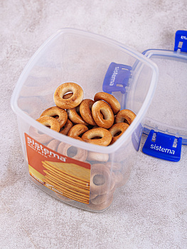 Контейнер 900мл SISTEMA для хранения печенья и других сухих и продуктов. Усиленный силиконовый уплотнитель.Можно мыть в посудомоечной машине. 881332 000000000001204675