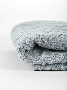 Полотенце махровое 100х150см LUCKY Зигзаг светло-голубой хлопок-100% 000000000001214742