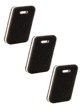 Губка износостойкая трёхслойная для мытья посуды 3шт коричневый_ST 000000000001228713