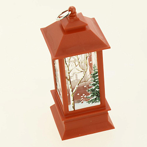 Фигура светодиодная 13х5,5х5,5см Фонарь красный Дед мороз капля росы ботарейки 3хLR44 теплый белый 000000000001208797