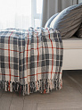 Покрывало 150x200см DE'NASTIA клетка синий/белый хлопок 000000000001229646