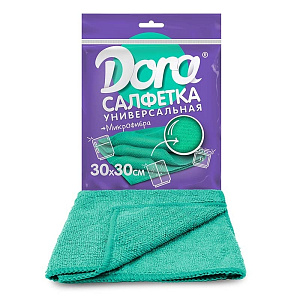 Салфетка универсальная  Dora 30х30см  супервпитывающая, микрофибра, артикул 2001-001 000000000001203022