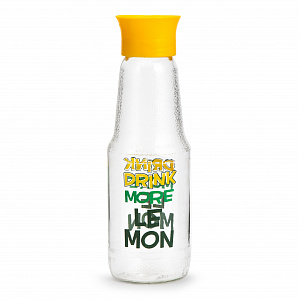 Бутылка для воды 1л SIGMA GLASS Лимон стекло 000000000001213253