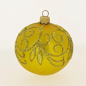 Декоративное украшение 9см Шар 4,5 БИРЮСИНКА Сияние стекло 000000000001191680