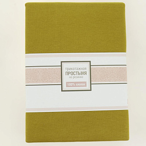 Простыня на резинке 180х200см ОТК ПРОИЗВОДСТВО трикотажная кулирка 120гр 100% хлопок микс/180х200 000000000001205997