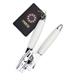 Консервный нож 21x5,5x4,5см DE'NASTIA пластиковая ручка белый нержавеющая сталь 000000000001211564