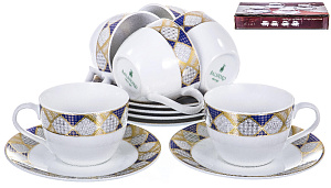 Набор чайный 12 предметов 220мл BALSFORD БРИСТОЛЬ СТЮАРТ  6 чашек+6 блюдец подарочная упаковка фарфор 000000000001206636